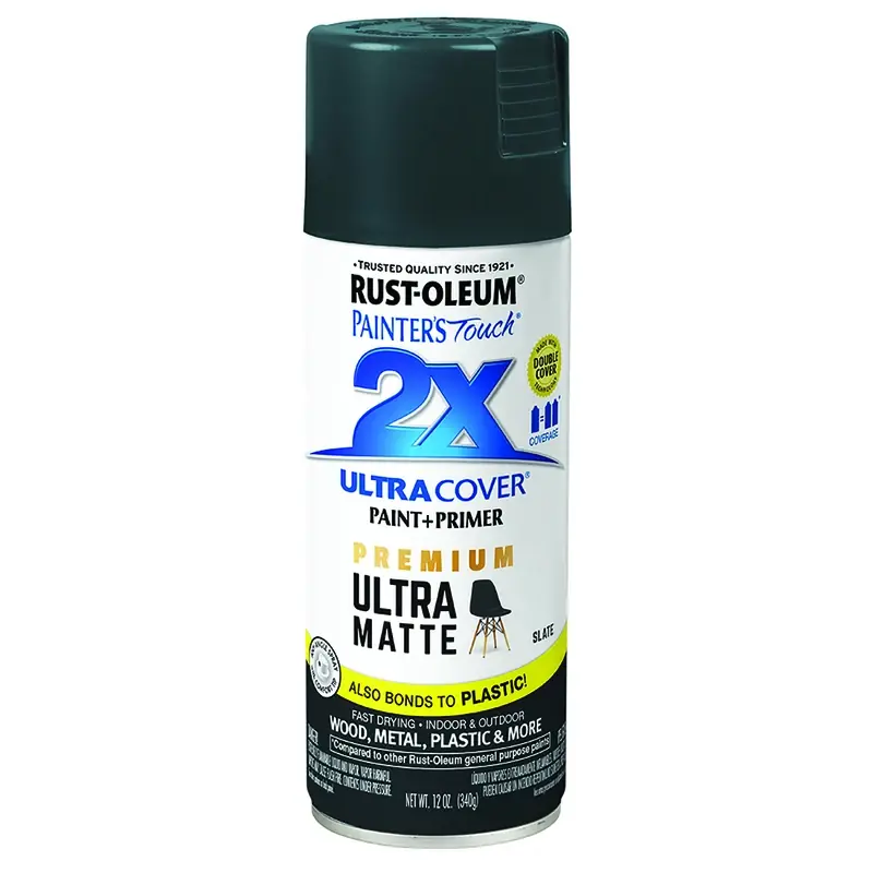 Painter‘s Touch 2X Premium Ultra Matte Spray Paint, Slate, 12-oz.