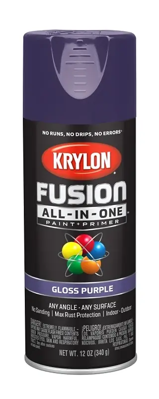 Fusion All-In-One Spray Paint + Primer, Gloss Purple, 12-oz.
