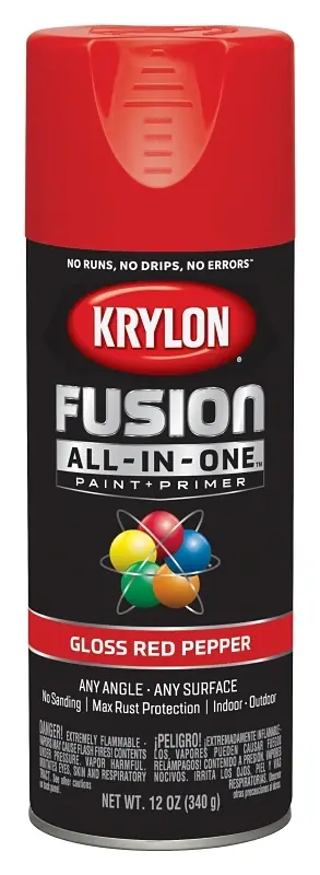 Fusion All-In-One Spray Paint + Primer, Gloss Red Pepper, 12-oz.