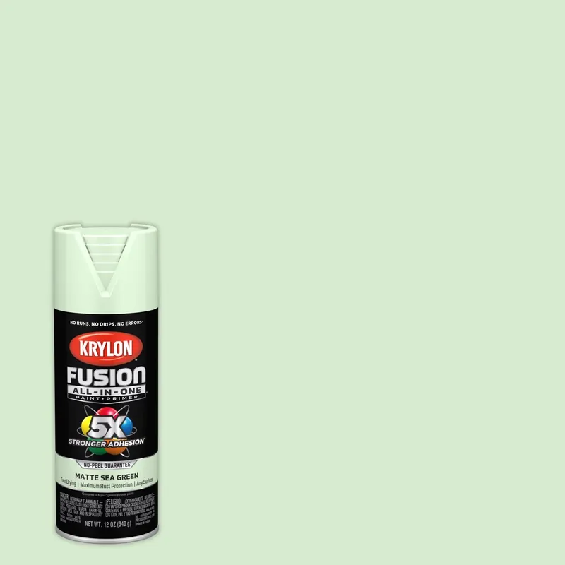 Fusion All-In-One Spray Paint + Primer, Matte Sea Green, 12-oz.