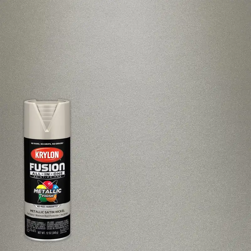 Fusion All-In-One Spray Paint + Primer, Metallic Satin Nickel, 12-oz.