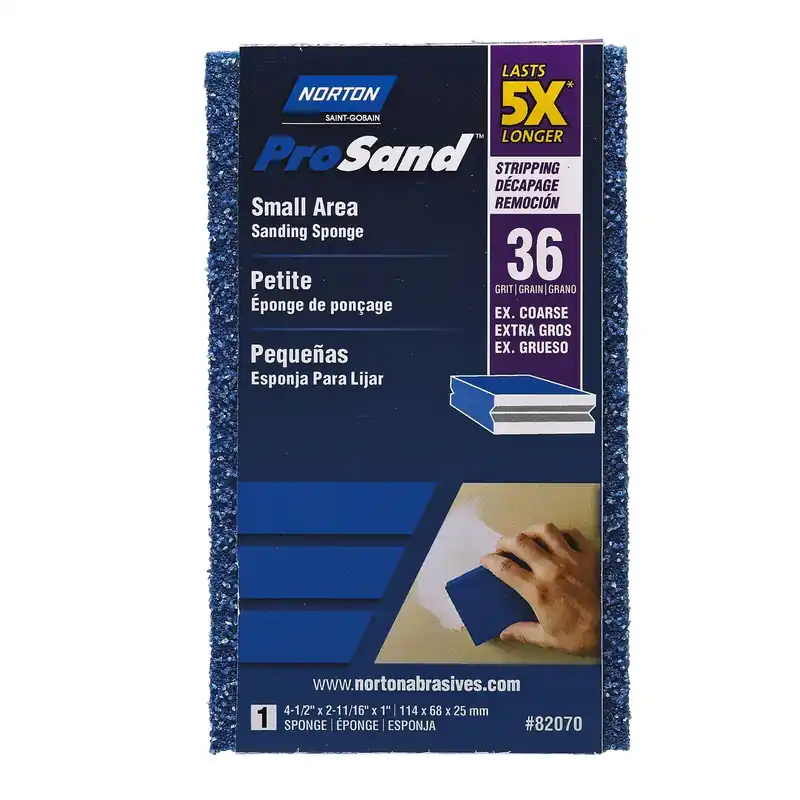 Prosand 4.5 In. L X 2.69 In. W X 1 In. 36 Grit Extra Coarse Sanding Sponge