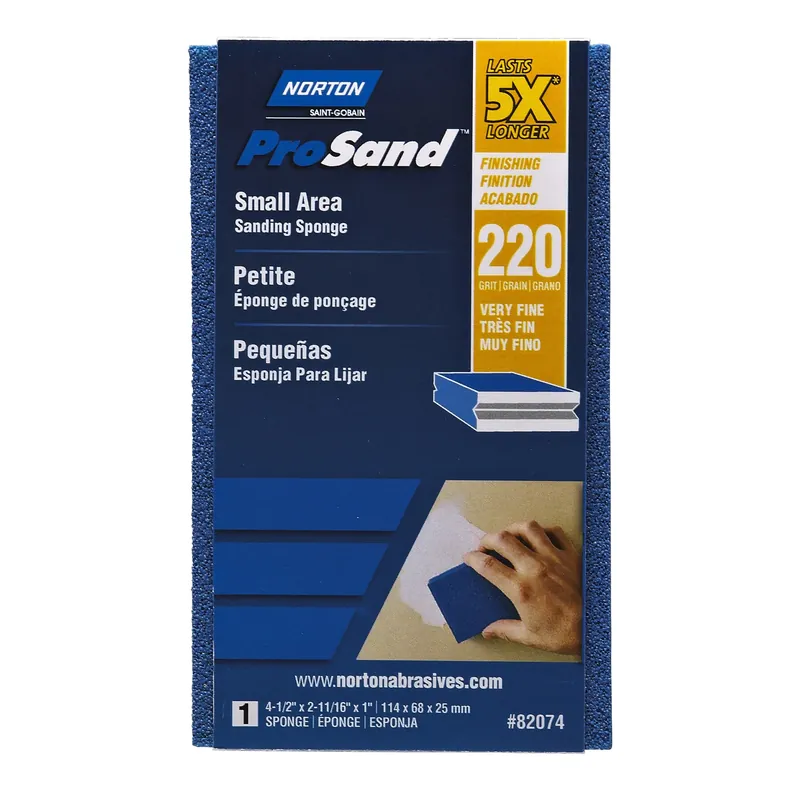 Prosand 4.5 In. L X 2.69 In. W X 1 In. 220 Grit Very Fine Sanding Sponge