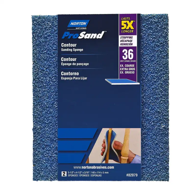 Prosand 82079 5-1/2 In L X 4-1/2 In W 36 Grit Extra Coarse Sanding Sponge