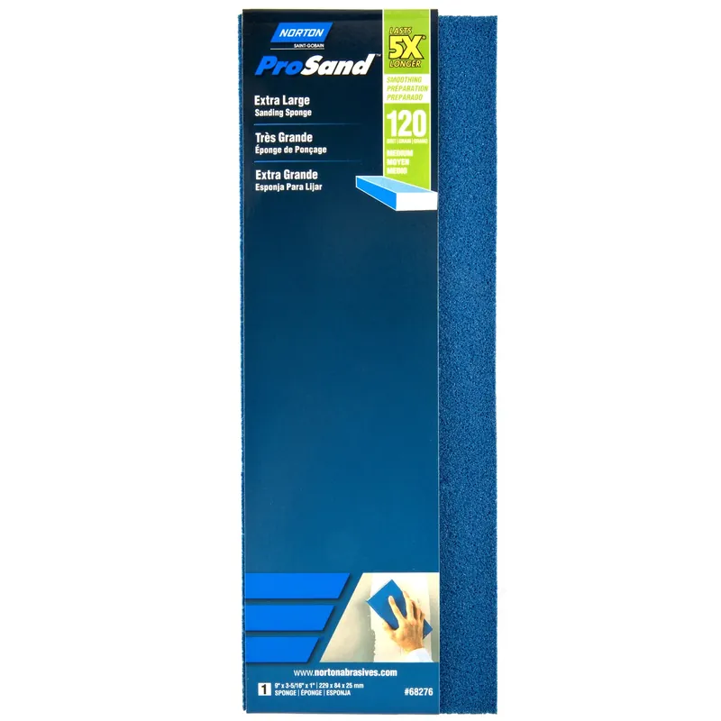 Prosand 9 In. L X 3-5/16 In. W X 1 In. 120 Grit Medium Extra Large Sanding Sponge