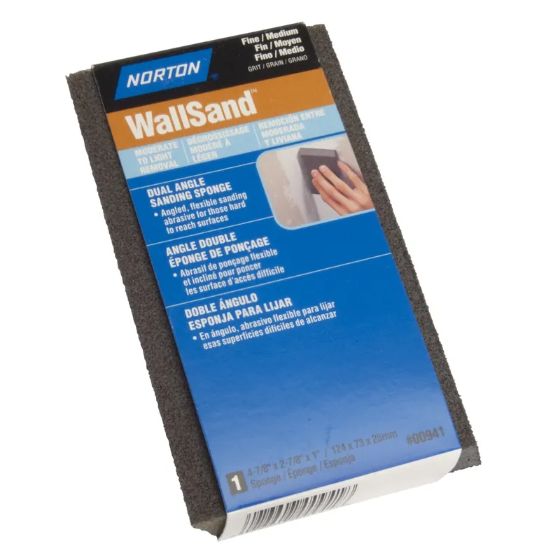 Paint & Drywall Sanding Sponge, Dual Angle, Fine/Medium Grit, 4-7/8 X 2-7/8 X 1-In.