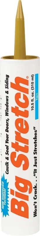 Sashco Big Stretch Tan Elastomeric Acrylic Latex Door/Siding/ Window Caulk 10.5 Oz