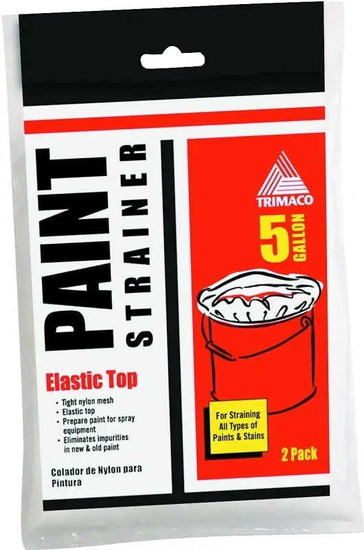 SuperTuff White Nylon Mesh Elastic Top Paint Strainer