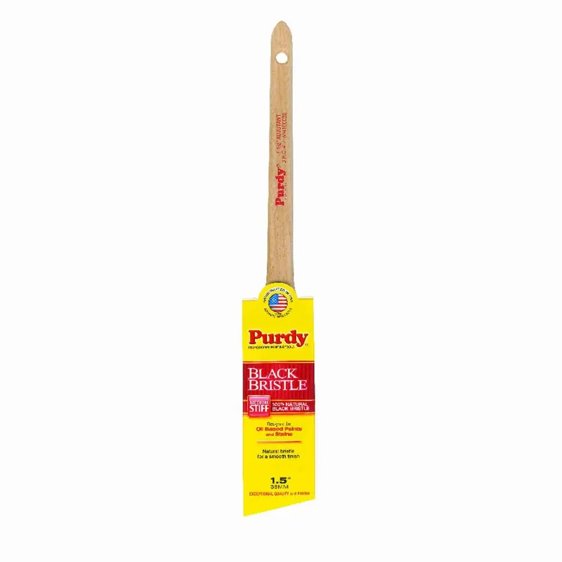 Angular Sash/Trim Paint Brush, Adjutant Black, 1-1/2 In.