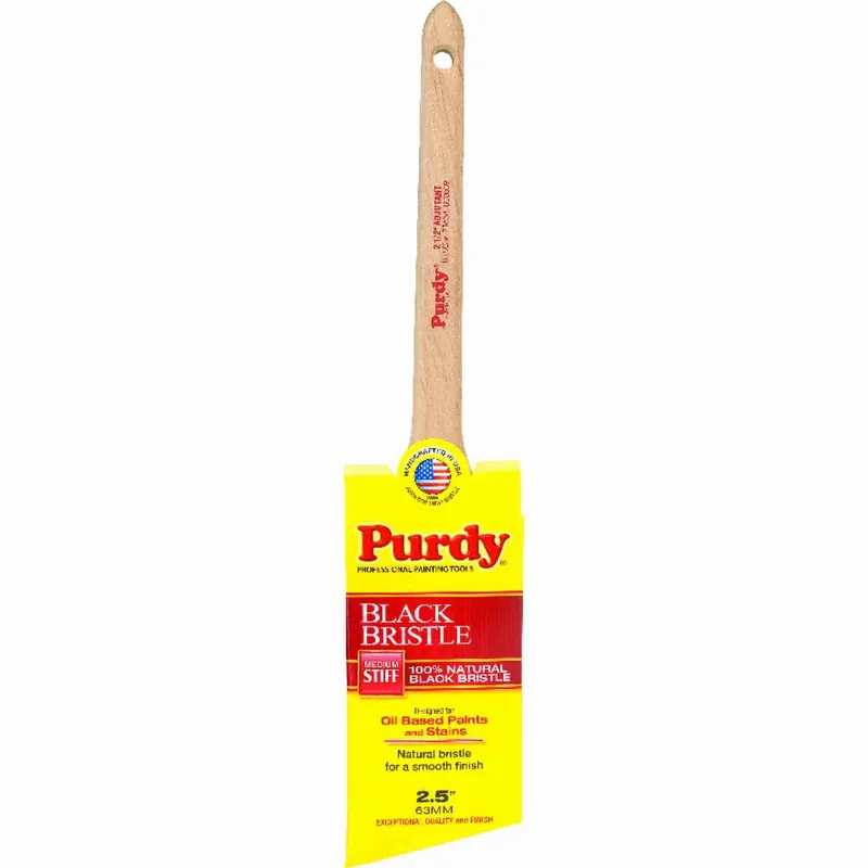 Angular Sash/Trim Paint Brush, Black, 2.5 In.