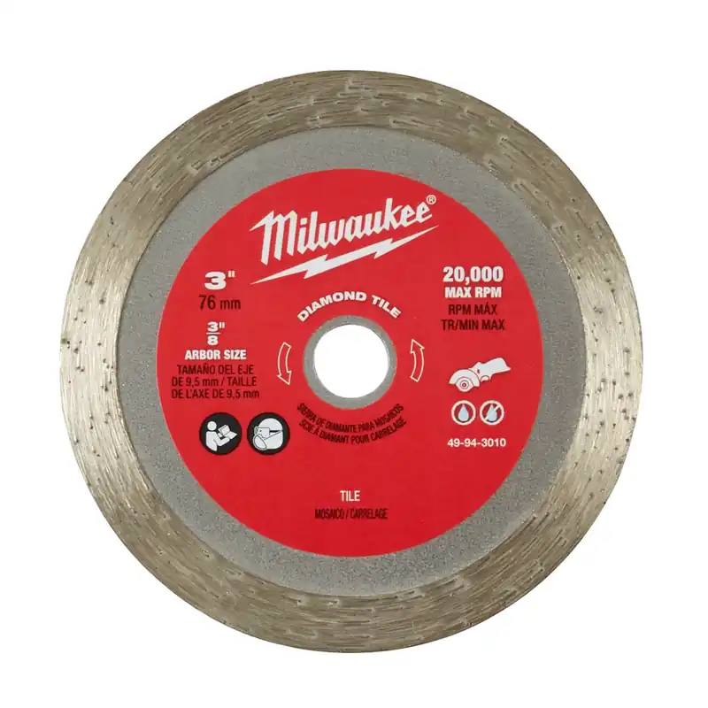 3 In. Turbo Rim Diamond Tile Blade For Wet/dry Cutting - Model 49-94-3010