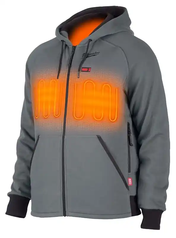 M12 Men‘s Gray Cordless Heated Hoodie Kit, Size Large