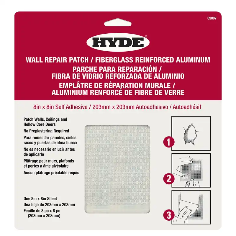 8 In. W X 8 In. L X 1/4 In. Self-adhesive Drywall Repair Sheets