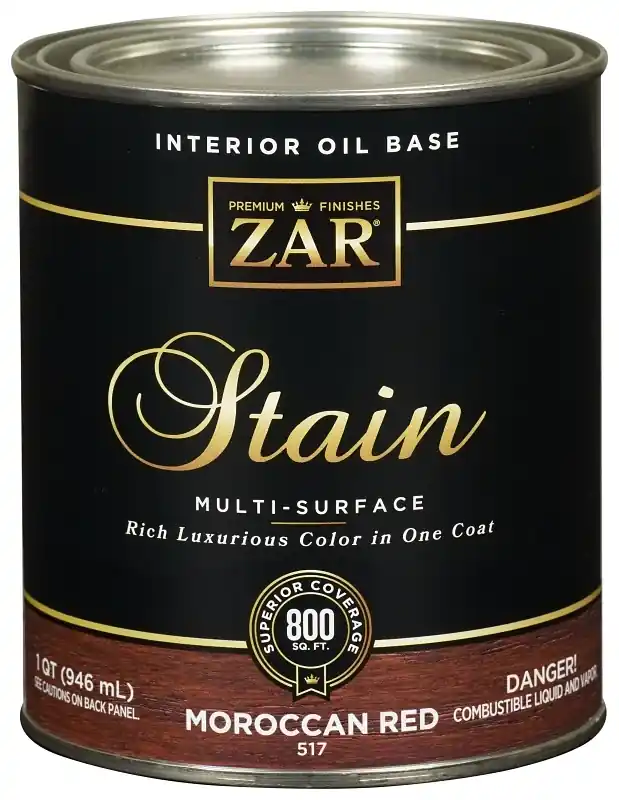Interior Wood Stain, Moroccan Red, 1 Qt.