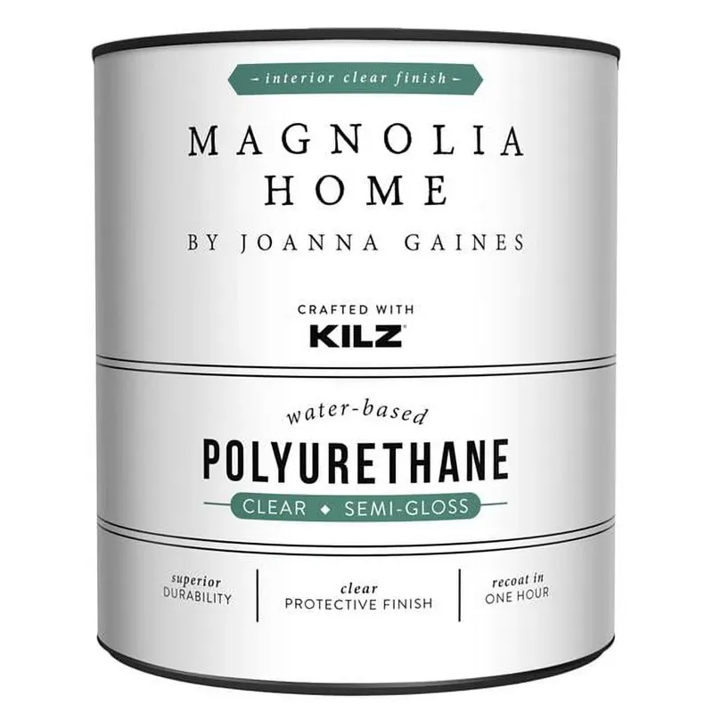 Magnolia Home By Joanna Gaines Kilz Transparent Semi-Gloss Clear Water-Based Polyurethane Top Coat 1