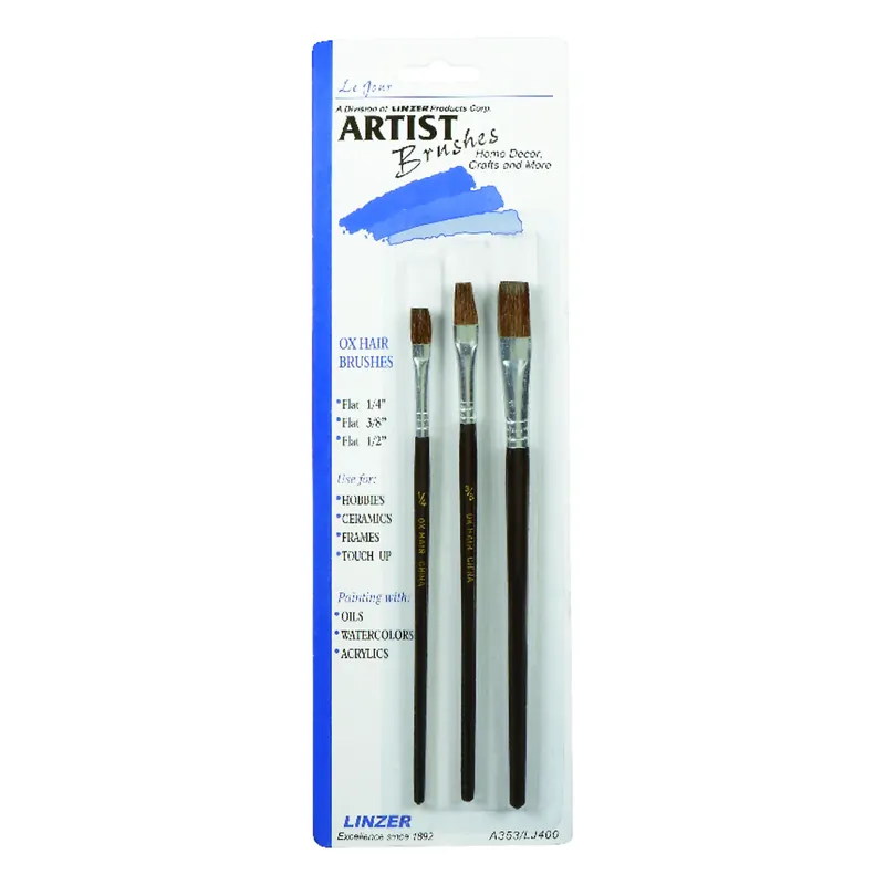 Le Jour 3-Pc. Flat Ox Hair Artist Brush Set