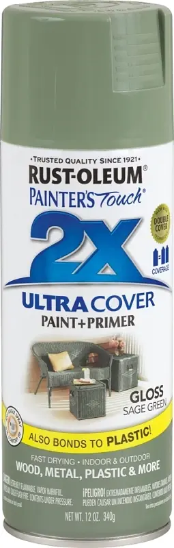 Painter‘s Touch 2X Spray Paint, Gloss Sage Green, 12-oz.