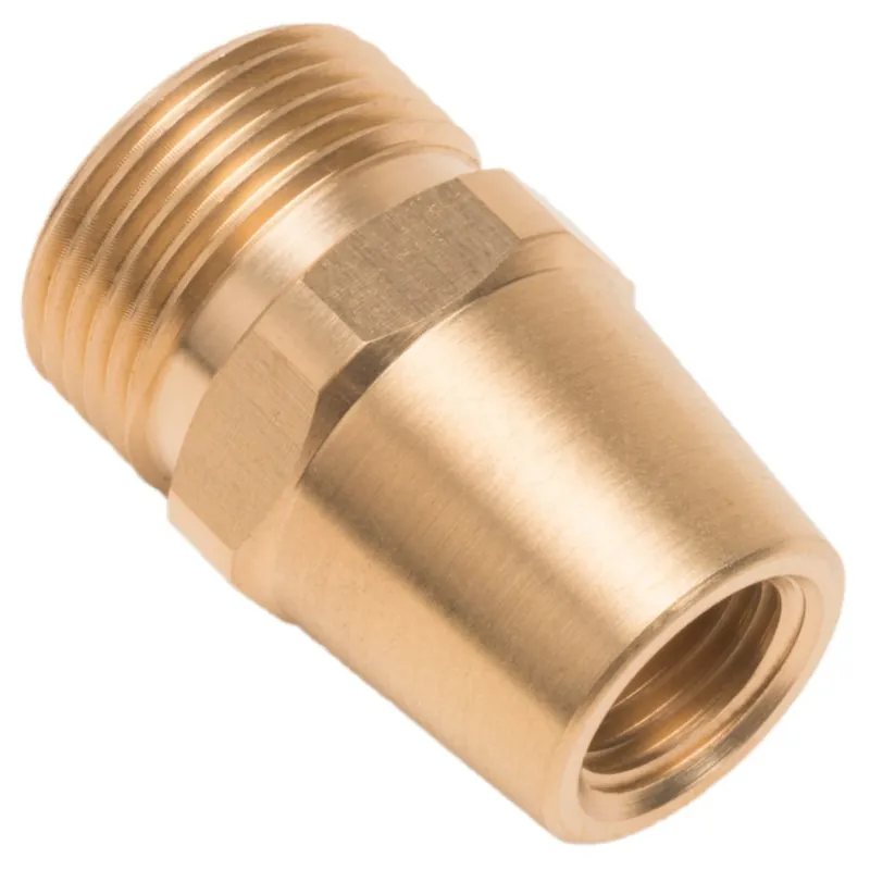 Screw Nipple 5800 Psi, M22m X 1/4 Inch, Brass Power Washer Accessory