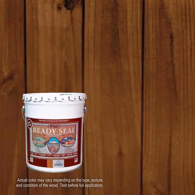 Ready Seal Goof Proof Pecan Oil-Based Semi-Transparent Flat Wood Stain & Sealer – 5 gal