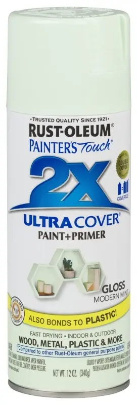 Painter‘s Touch 2X Spray Paint, Modern Mint Gloss, 12 Oz.