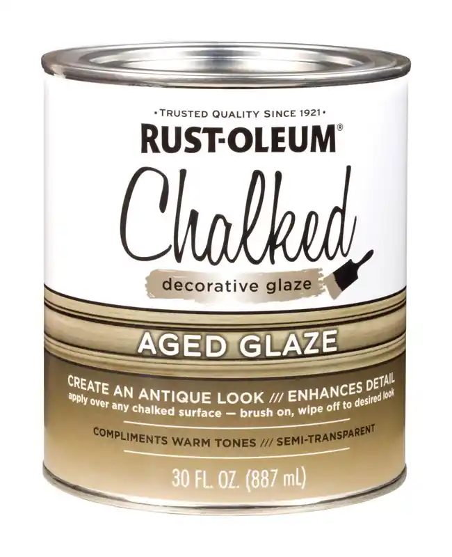 Chalked Decorative Glaze, Aged Glaze Topcoat, 30 Oz.