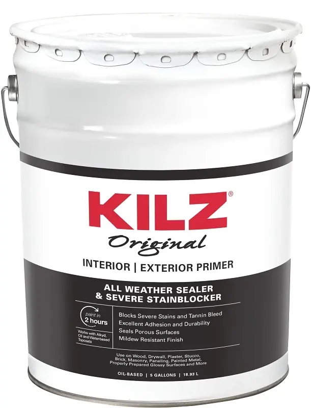Original White Matte Oil-based Alkyd Primer, Sealer And Stain Blocker 5 Gallon