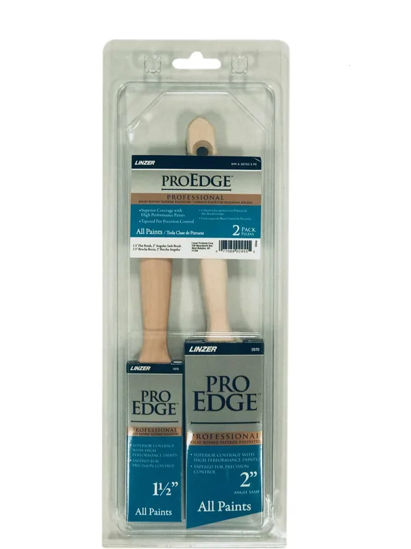 1-1/2 And 2 In. Angle/flat Paint Brush Set - 2 Piece