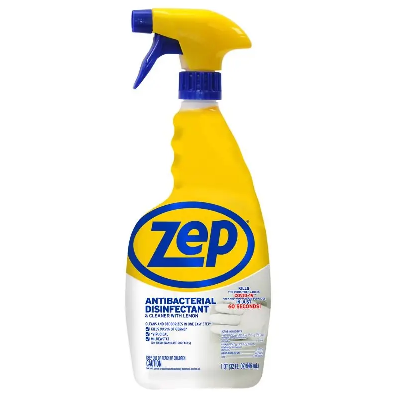 Zep Lemon Scent Disinfectant Cleaner 32 Oz 1 Pk