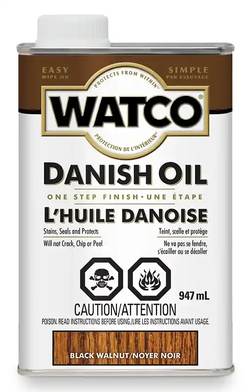 Danish Oil Wood Finish, Black Walnut, 1-Qt.