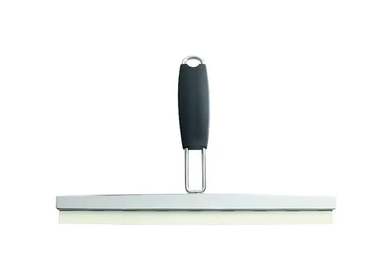 12 In. Stainless Steel Squeegee With Handle For Streak-free Cleaning
