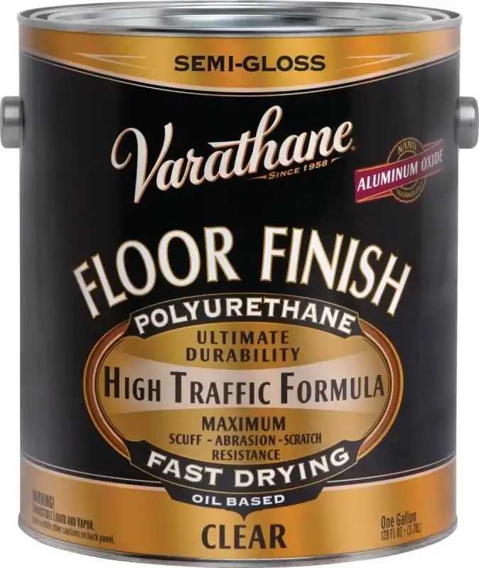 Premium Polyurethane Floor Finish, Oil-Base, Semi-Gloss, 1-Gallon