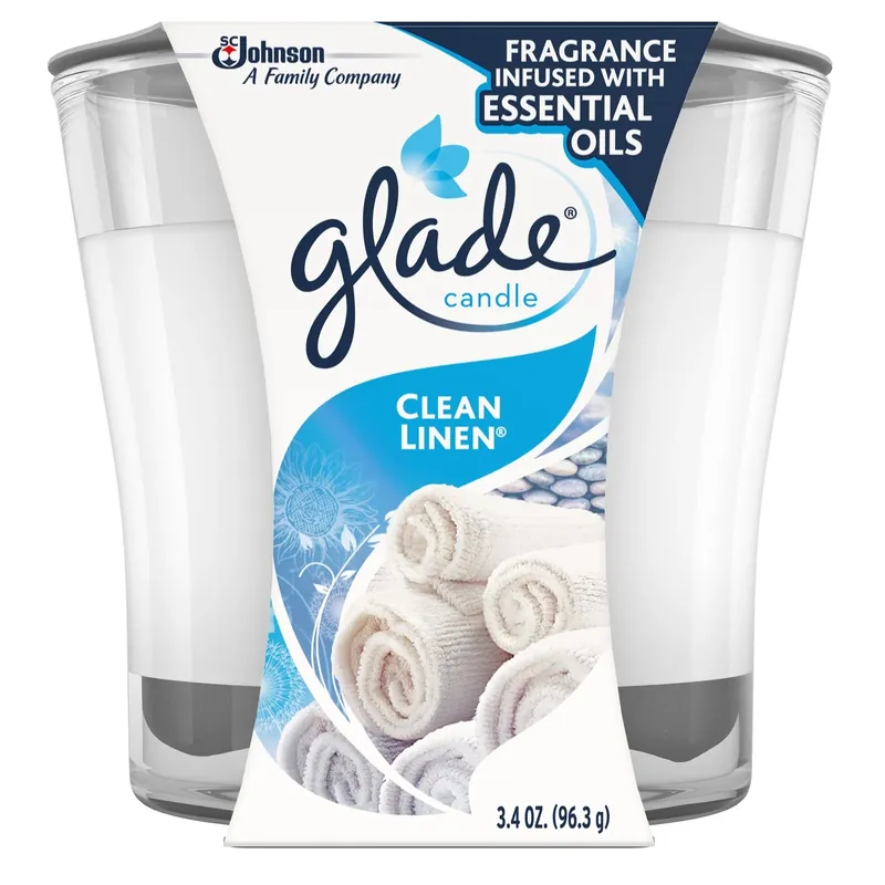 Scented Candle, Clean Linen, 3.4-oz.