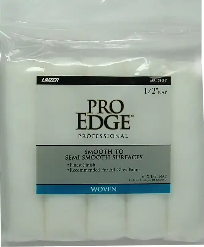 Linzer Pro Edge Woven 6 In. W X 1/2 In. Mini Paint Roller Cover 5 Pk