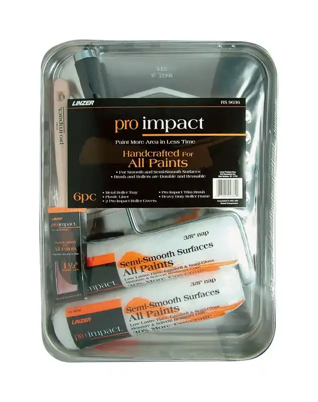 Pro Impact Metal 9 In. W X 9 In. L Paint Tray Set With Accessories