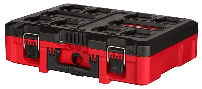 Milwaukee Packout 16 In. Portable Modular Tool Case With Foam Insert Black/Red