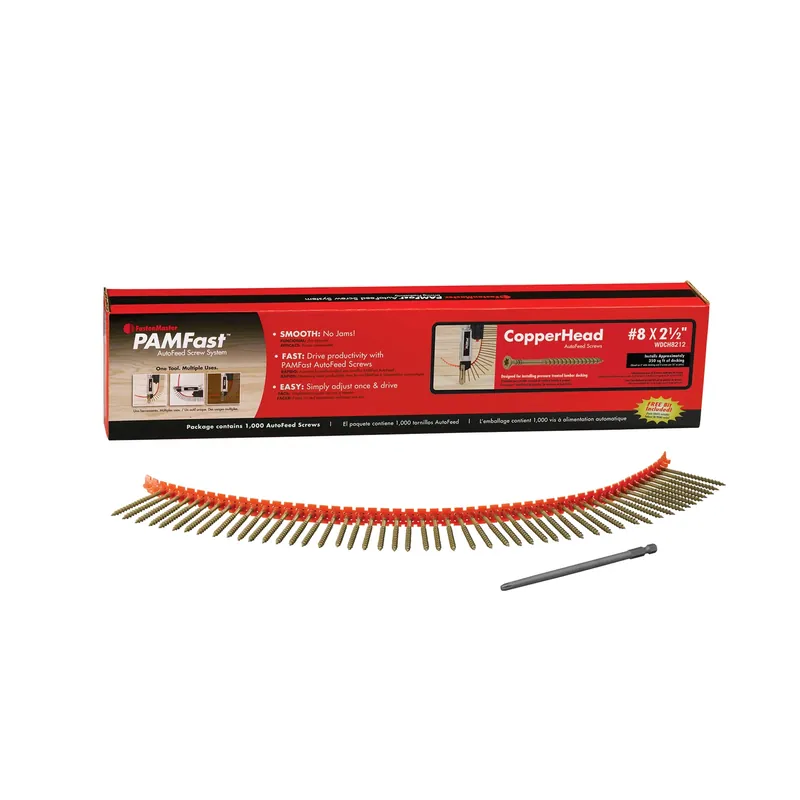 FastenMaster PAMFast Copperhead No. 8 X 2-1/2 In. L Star Flat Head Deck Screws 1000 Pk