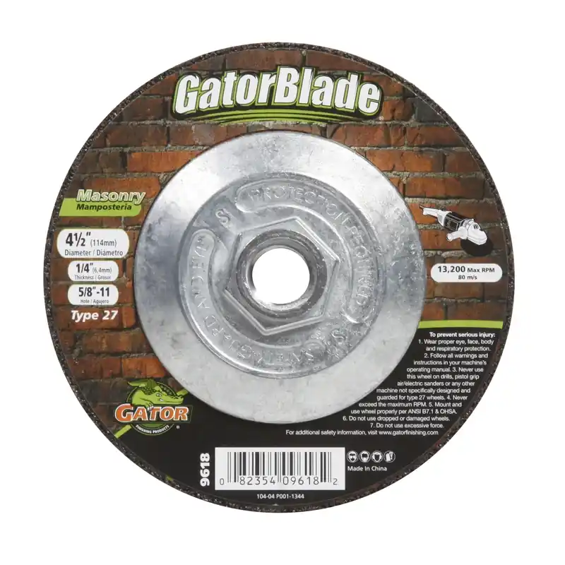Type 27 4-1/2 In. X 1/4 In. X 5/8 In.-11 Masonry Cut-off Wheel