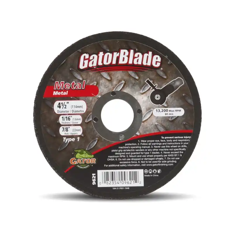 4-1/2 In. Diameter X 7/8 In. Arbor Aluminum Oxide Type 1 Metal Cut-off Wheel