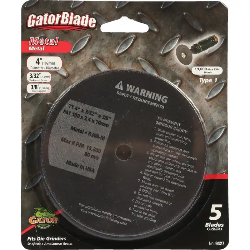 Gator 7 In. Aluminum Oxide Center Mount Fiber Disc 80 Grit Coarse 3 Pk