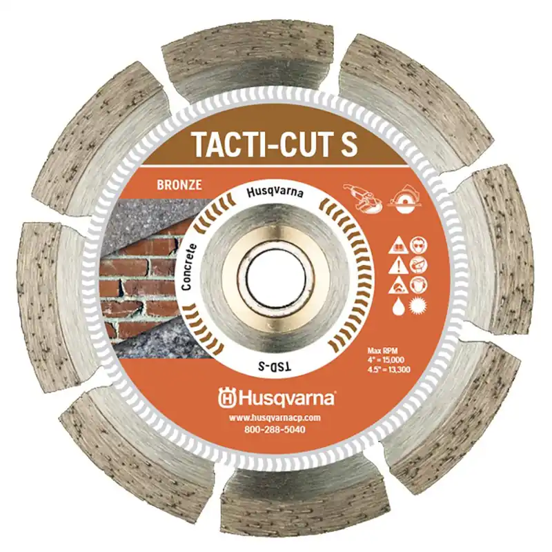 Husqvarna Tacti-Cut Dri Disc 4 In. D X 7/8 In. Steel Segmented Rim Diamond Saw Blade 1 Pk