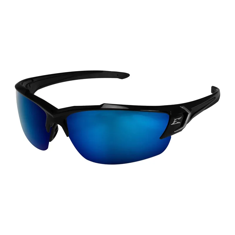 Khor G2 Anti-fog Polarized Safety Glasses Blue Mirror Lens Black Frame