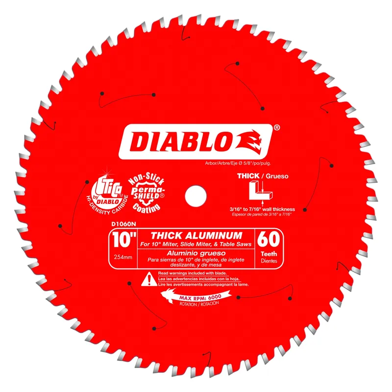 Diablo 10 In. D X 5/8 In. TiCo Hi-Density Carbide Circular Saw Blade 60 Teeth 1 Pk