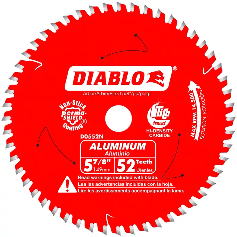 Diablo 5-7/8 In. D X 5/8 In. TiCo Hi-Density Carbide Circular Saw Blade 52 Teeth 1 Pk