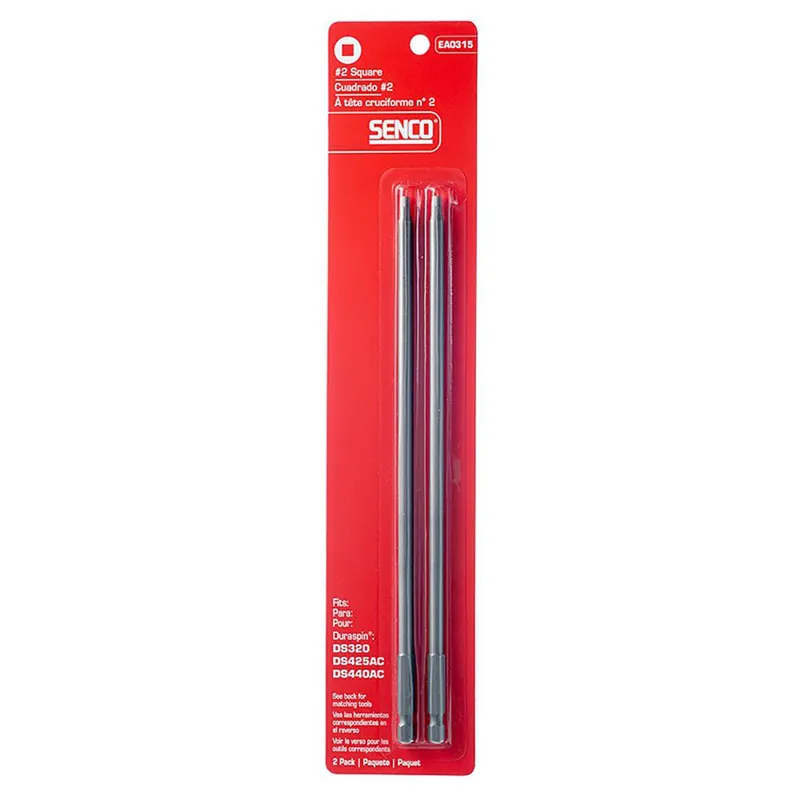 Senco DuraSpin Square 2 X 9 In. L Replacement Bit Steel 2 Pk