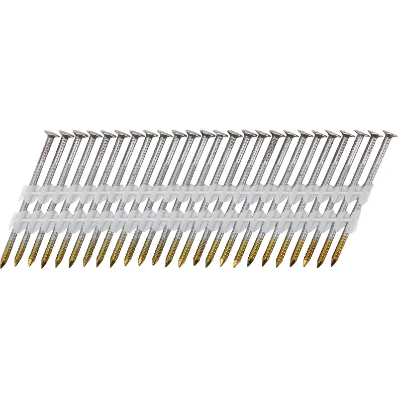 Grip-Rite 2-3/8 In. L X 12 Ga. Plastic Strip Brite Framing Nails 21 Deg 5000 Pk