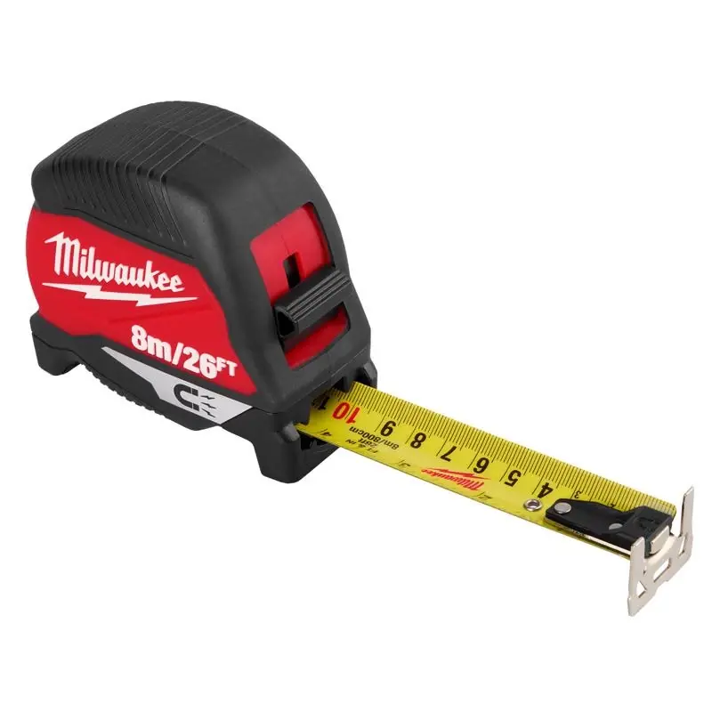 Milwaukee 26 Feet Magnetic Tape Measure With Compact Wide Blade
