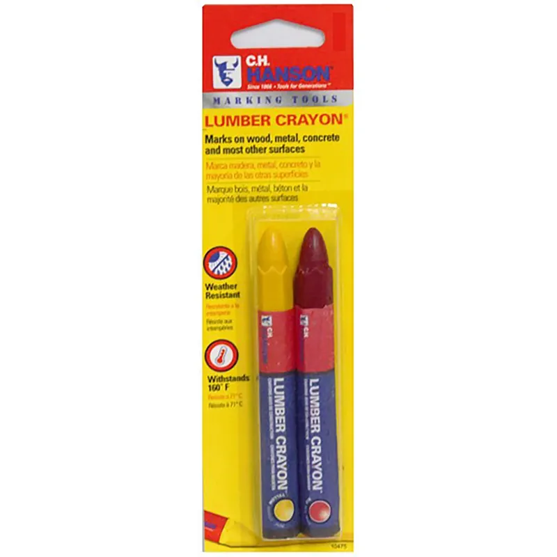C.H. Hanson 4-1/4 In. L Lumber Crayon Set Red/Yellow 2 Pc
