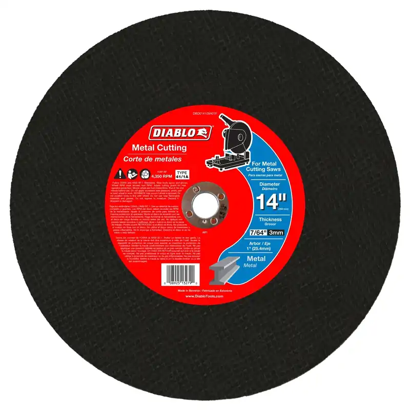 Diablo 14 In. D X 1 In. X 7/64 In. Thick Metal Cut-Off Disc 1 Pc