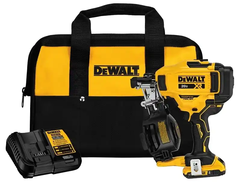 20-Volt MAX Cordless Roofing Nailer Kit, Brushless Motor, 15 Degrees
