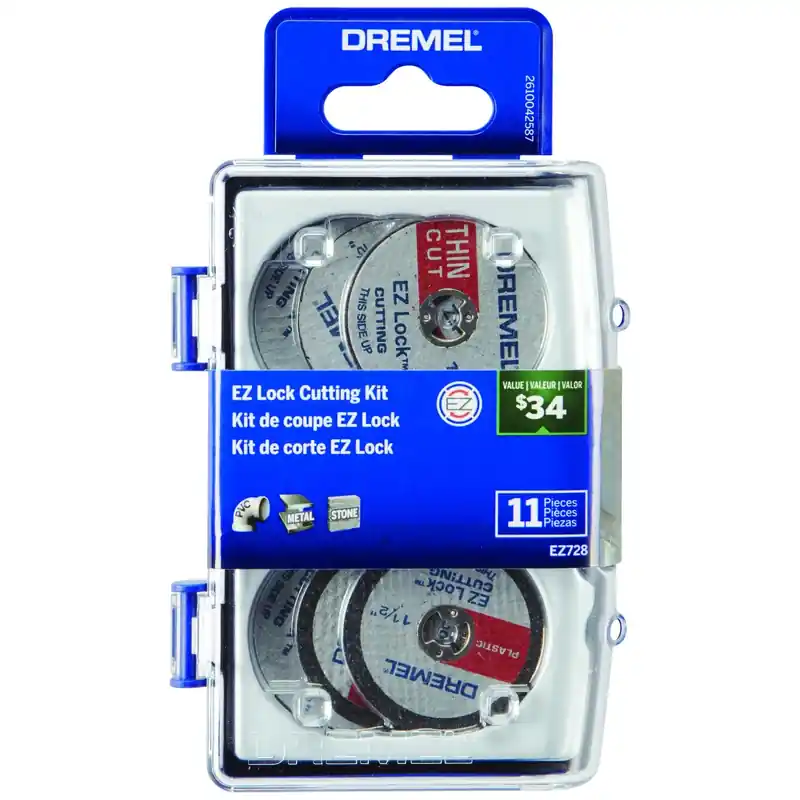 Ez728-02 11 Piece Ez Lock Rotary Tool Cutting Accessory Micro Kit
